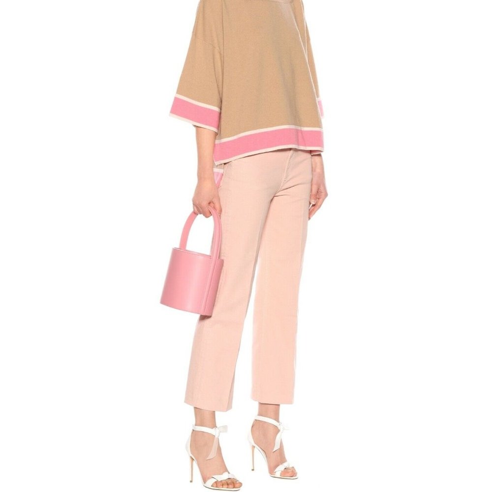 RAG & BONE Blush Pink JUSTINE Wide Crop Jeans *read description*
